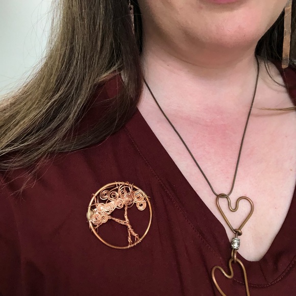 Handmade pin, copper pin, TREE OF LIFE pin, Copper pin, brooch,NWT Handmade - Picture 8 of 10